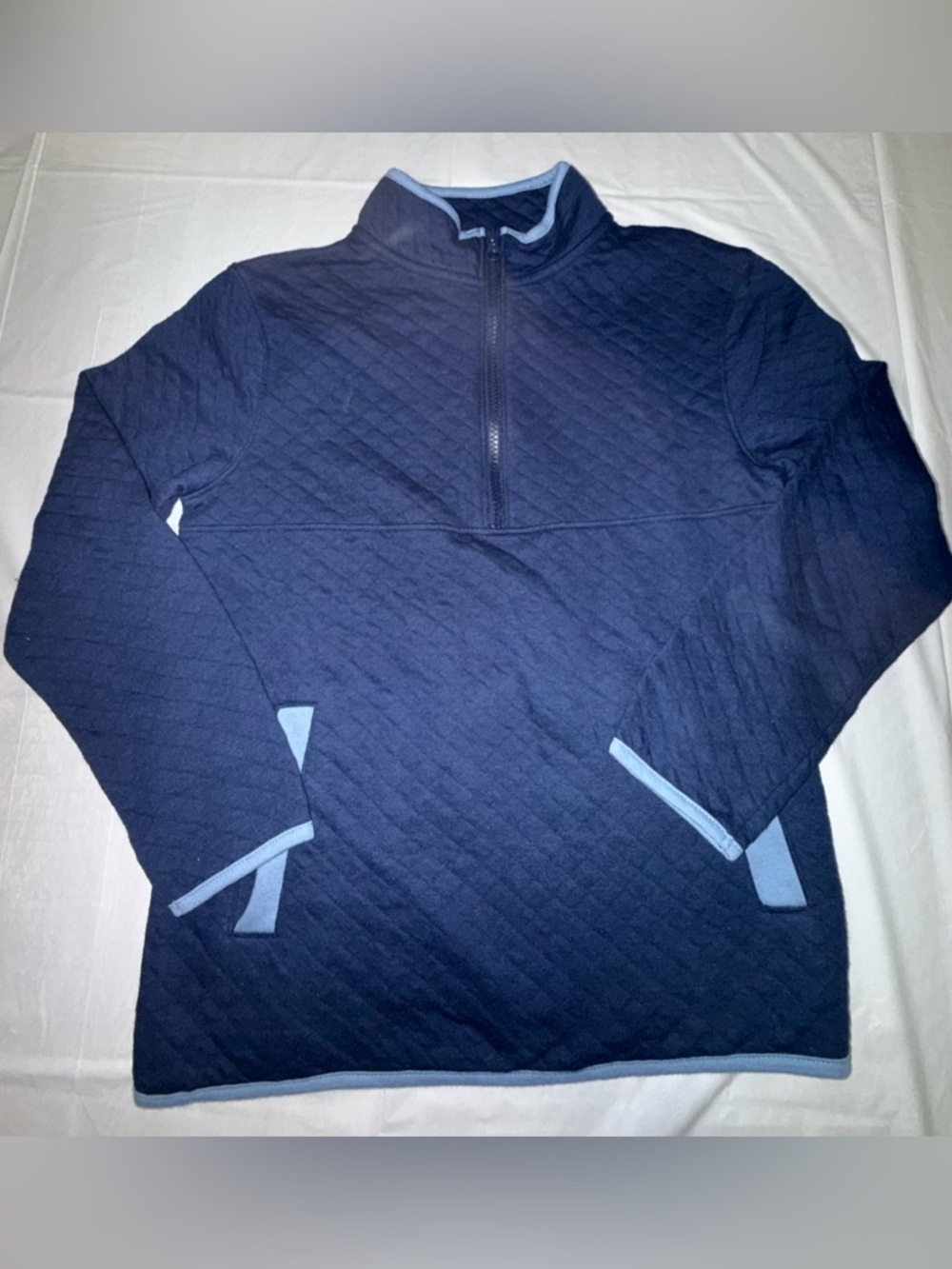 Boys Cat & Jack Medium Navy Quarter Zip Pullover With Pockets NEW